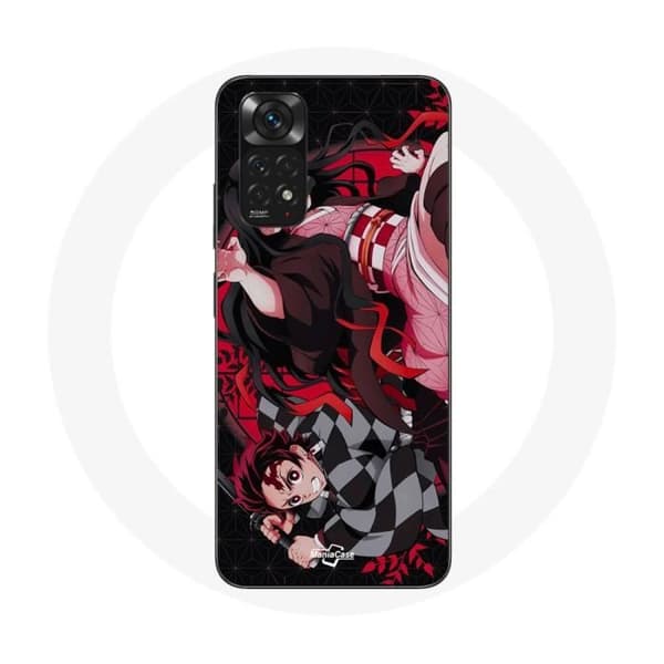Coque - Maniacase - Xiaomi Redmi Note 11 4G - Blød - Sort - Demon Slayer
