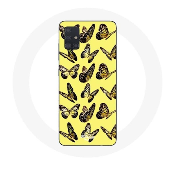 Coque - Samsung - Galaxy A51 - Papillons - Jaune - Souple Gul
