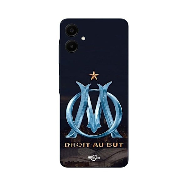Telefonskal - Maniacase - Samsung Galaxy A06 - Silikon - Mjukt - OM-logotyp i blått och guld Svart