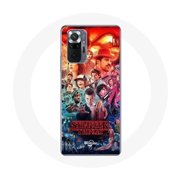 Coque för Xiaomi Redmi Note 10 Pro Stranger Things Teaser Säsong 4 Affisch Karaktärer Konst