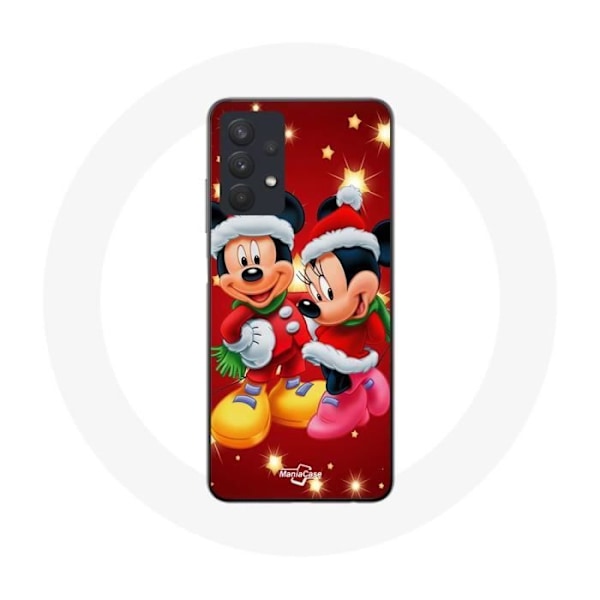 Coque för Samsung Galaxy A32 5G Mickey Mouse och Minnie Mouse på juldagen