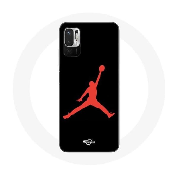 Coque - Xiaomi - Redmi Note 10 5G - Michael Jordan Logo - Rød - Blød Röd