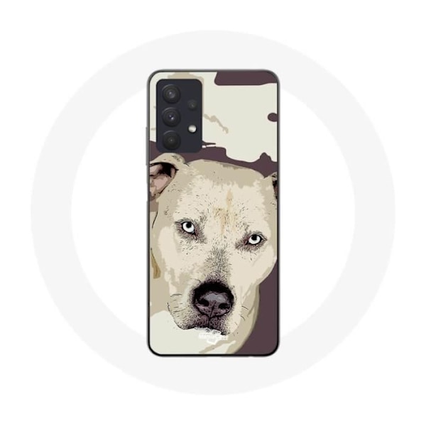 Coque Maniacase för Samsung Galaxy A32 4G Vit Pitbull Hund