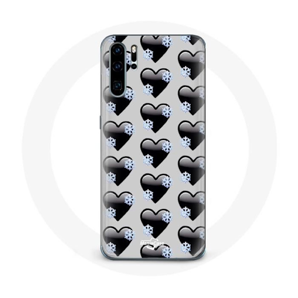 Cover til Huawei P30 Pro med sorte hjerter