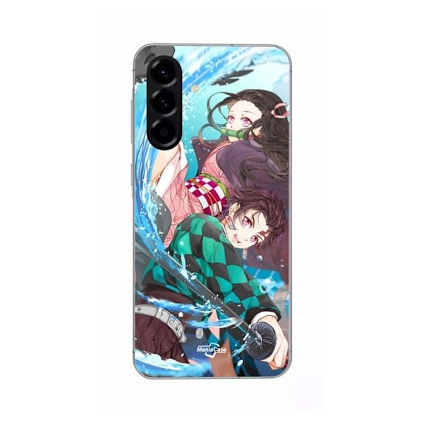 Coque - Maniacase - Samsung Galaxy A56 - Silikon - Mjuk - Demon Slayer Svart
