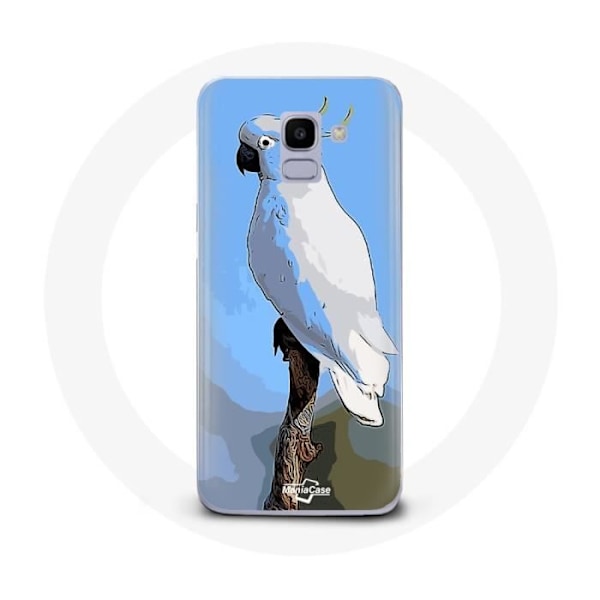 Coque för Samsung Galaxy A8 2018 Kakadu Vita Papegojor Fåglar
