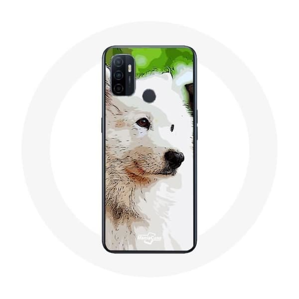 Coque - Oppo - A53 - Samojedhund - Flexibel - Vit Vit