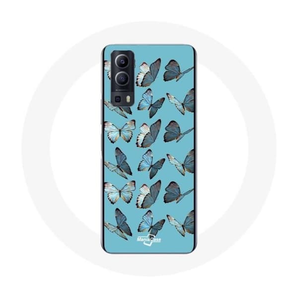 Coque Vivo Y72 Perhonen Sininen Tausta