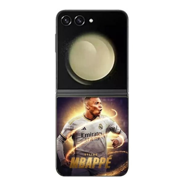 Coque Maniacase för Samsung Galaxy Z Flip5 Kylian Mbappe Real Madrid Bakgrundsbilder Svart