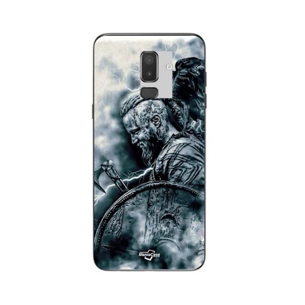 Coque Samsung Galaxy j8 2018 vikings ragnar lothbrok bouclier corbeau Maniacase