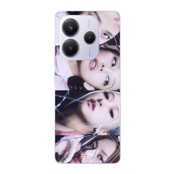 Coque - Maniacase - Xiaomi Redmi Note 14 5G - Svart - Mjuk - Blackpink Grupp Svart