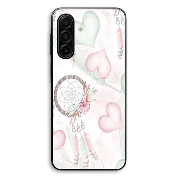 Cover til Samsung Galaxy A27 tekstur hjerte drømmefanger Maniacase Svart