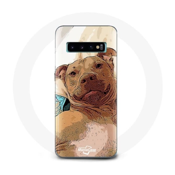 Skyddsfodral för Samsung Galaxy S10 Edge American Pit Bull Terrier Bruna