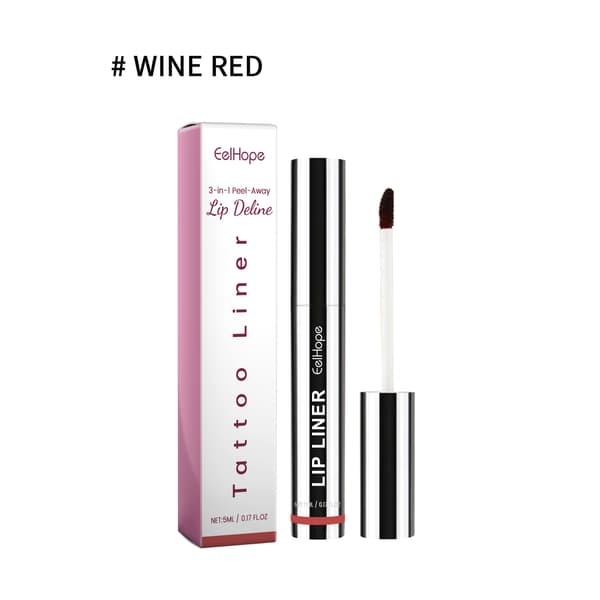 NY 5ml/boks Peel-Off Lipliner - Definerer leppeform, forbedrer leppefarge, langvarig, vanntett og smittefri.