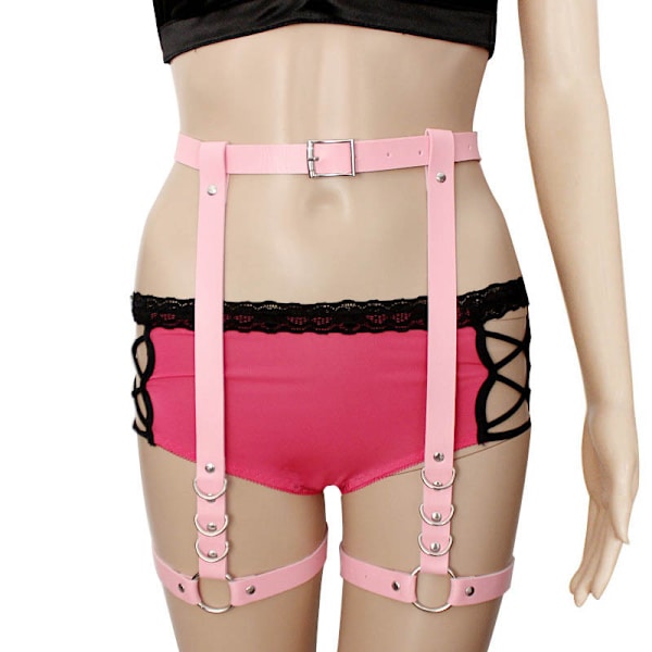 Strømpeclips benpynt strømpebånd pink