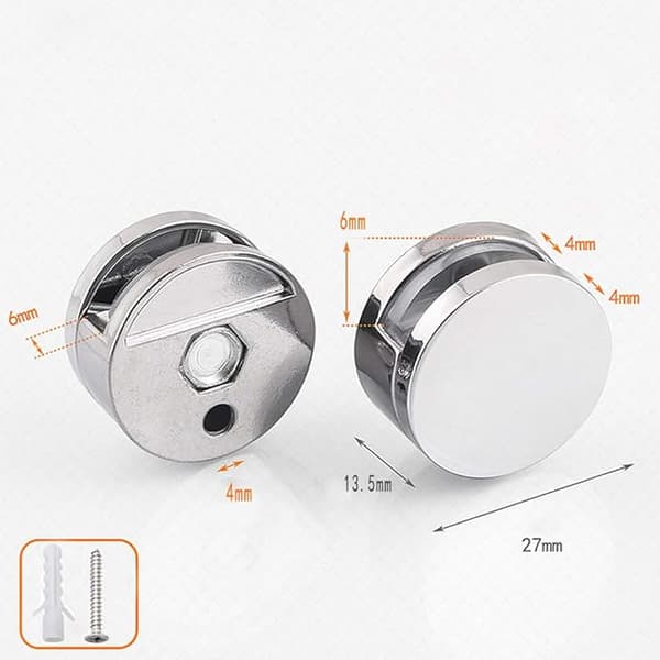 10 stk. zinklegering glasklips spejlklips holder til 4-6 mm glasklemmer (tilbehør inkluderet)