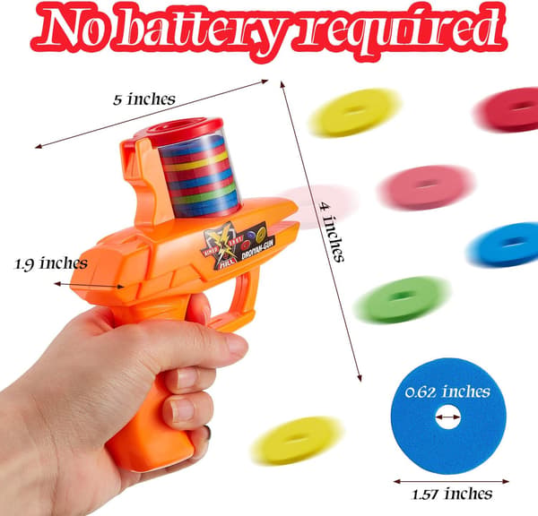 2 Stykker Skumdiskosskytespill Zip Shot Shooter Diskosskytespill Tilfeldig Farge