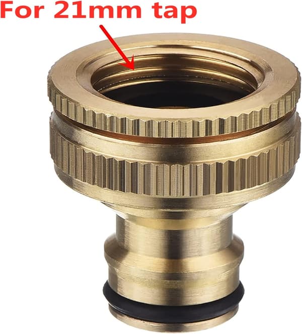 2-pack mässings trädgårdsslangkopplingar 1/2\" och 3/4\" 2-i-1 kranadapter