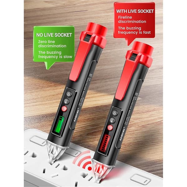 VC1010 Digital AC/ Detektorer Smart Beröringsfri Testpenna Mätare 12-1000V Ström Elektrisk Sensor Testpenna, A