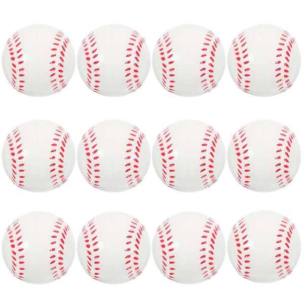 12 st Elastiska Basebollar Flexibla Basebollar Småbarnsbasebollar Fidget Baseboll Studsboll