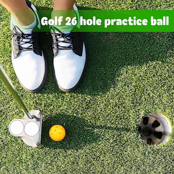 24-pack golfbollar för träning, ventilerande golfbollar, plastgolfbollar, golfträningsbollar