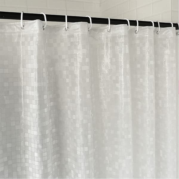 24-pack, Vit, Används för duschdraperi stång, duschring, kraftig plast, duschdraperi ring, klar kristall duschdraperi ring, krok