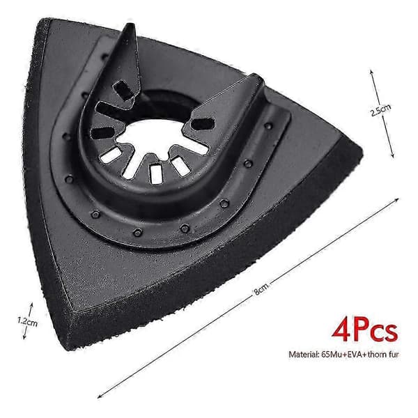 4 st slipplattor 80 mm för fästplattor, multiverktygsblad oscillerande multiverktygstillbehör för