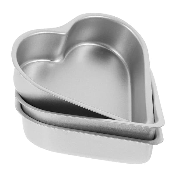 3 stk metallpuddingformer hjertekakeformer non-stick geléformer metallpuddingpanner