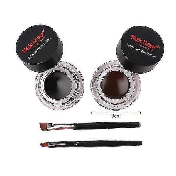 Vattentät Gel Eyeliner med Borste för Långvarig Makeup