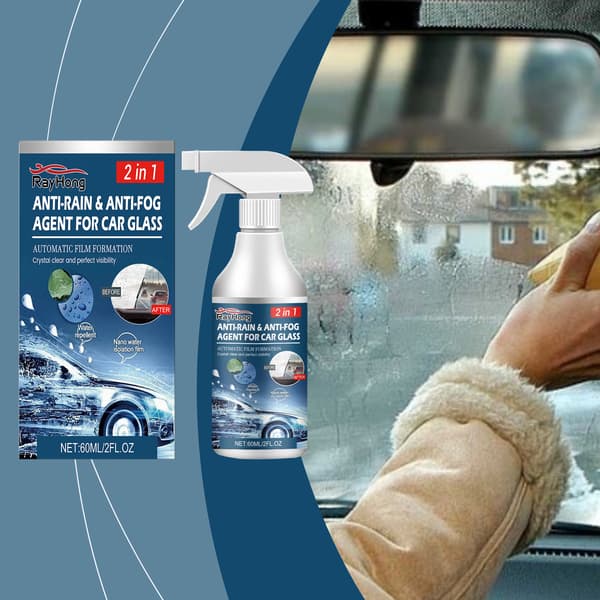 60 ml/flaske Bilglass Antidugg og Regnavvisende Spray, Frontrutebeleggmiddel