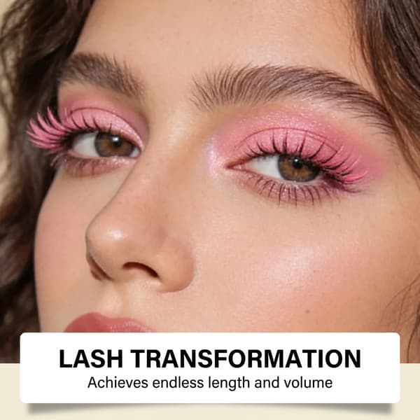 7,5 ml/boks Krøllende Mascara (Rosa) - Lett tekstur, enkel å påføre, langvarig, egnet for daglig bruk.
