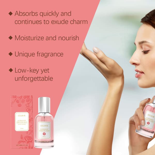 30 ml/æske Rose Krops- og Hårparfumespray - Frisk, elegant og langvarig duft.