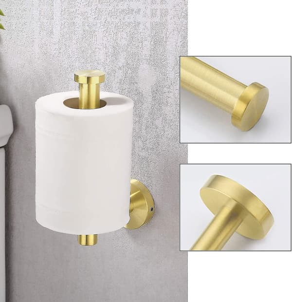 Holder Sæt Badeværelses Tilbehørssæt 2 Dele Toiletpapirholder Og Håndklæde Krog Sus304 Rustfrit Stål