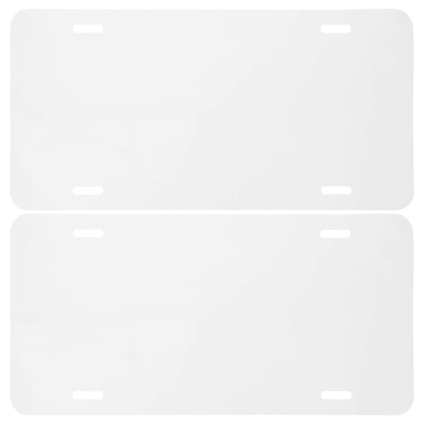 2 stk. sublimeringsnummerplade, blanke nummerplader, varmeoverførsel, aluminiumsplader