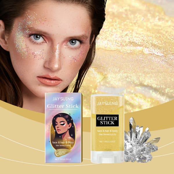15g/ask Glitter Stick (Guld) - Fest/Bal/Scenmakeup, Ansikte, Kropp, Nyckelbenshighlighter
