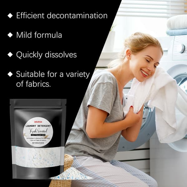 100g/pose vaskepulver - Skånsom formel, langvarig duft, blødgør naturligt tekstiler.