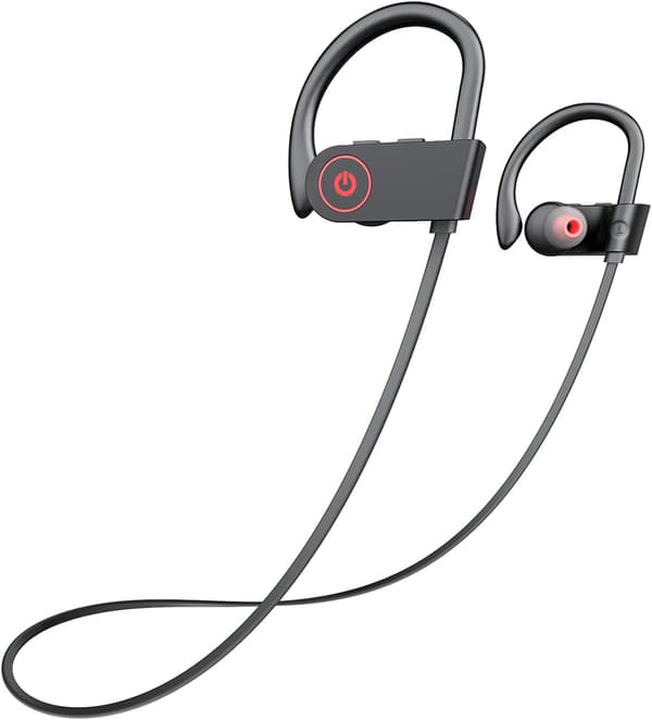 Trådløse Ørepropper, (Svedsikre Bluetooth-hovedtelefoner til løb og sport), Sort