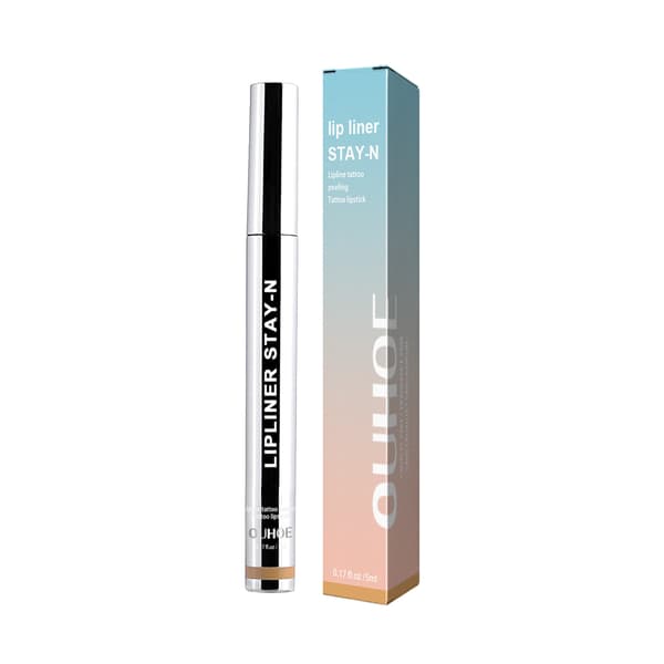 NY 5ml/boks Peel-off Lipliner (Lys Brun), fyller leppelinjer, forbedrer leppefargen, langvarig peel-off lipliner