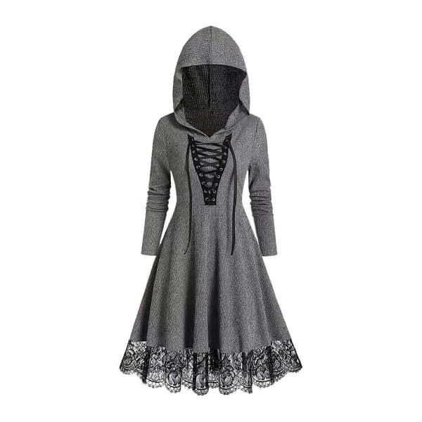 Hettekjole for kvinner Trendy Lady MIDI-kjole for hverdagsbruk Julebord Vinterarbeid
