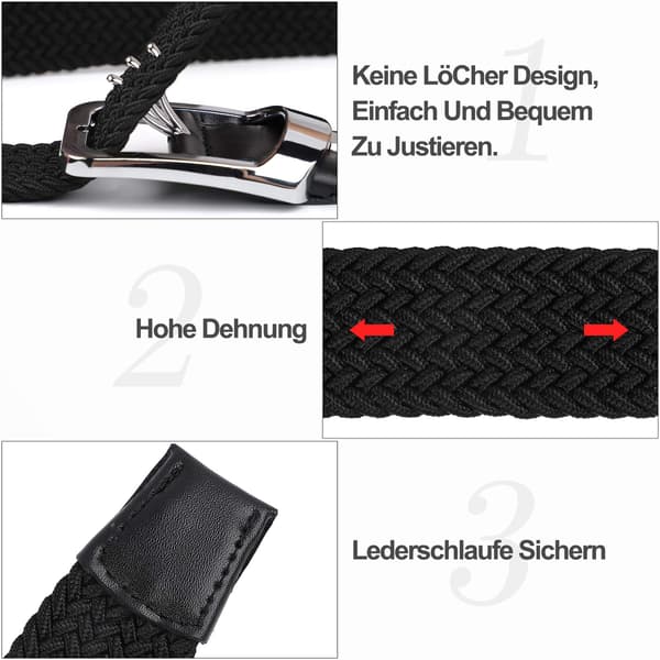Stretchbälte Flätat bälte Elastiskt tygbälte Flätat unisexbälte för män och kvinnor