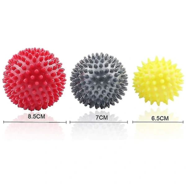 3 holdbare pindsvineformede massagebolde.