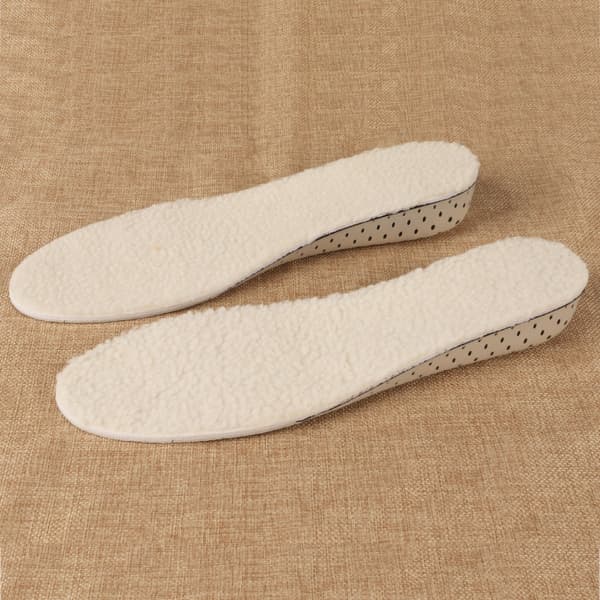 Indlægssåler/Højdeforøgelse - Usynlige indlægssåler - 2cm, 3cm, 4cm Sort sherpa 3cm