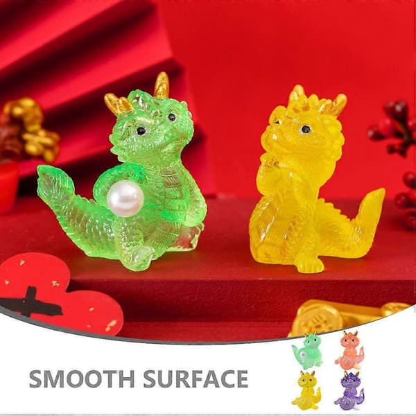 4 stk. Dragefigur Hage Landskap Dragepynt Mini Drage Hageoppsett Dekor