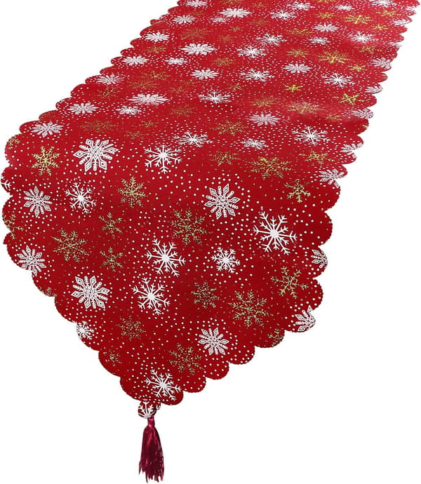 Julebordløper rød 35 x 180 cm Juleborddekorasjon