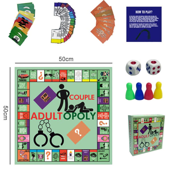 Nytt Monopolspel för Vuxna Par Monopoly Board Game for Couples