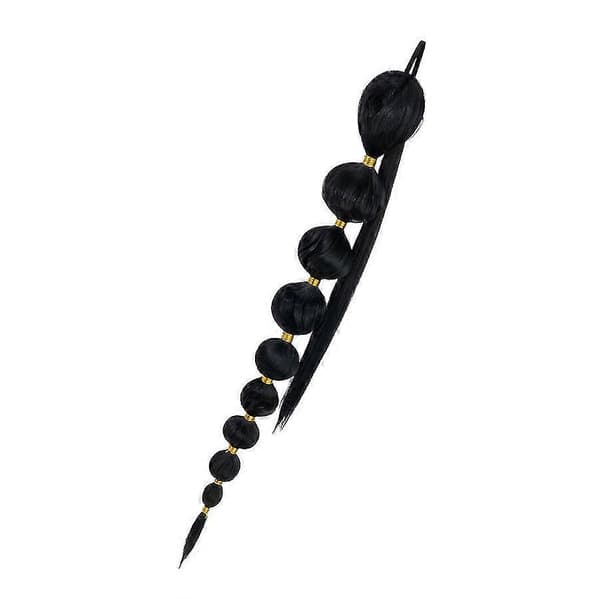 34\" lang boble-hestehale-extensions flettede hårstykker black