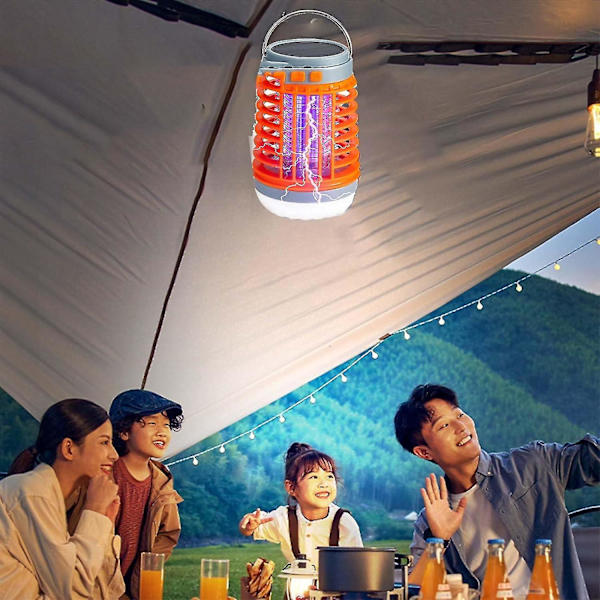 Buzzbug - Buzzbug Lanterne, Buzzbug Myggdreper, Buzzbug Myggfanger, Bærbar Solcelledrevet for Utendørs Camping -GSL