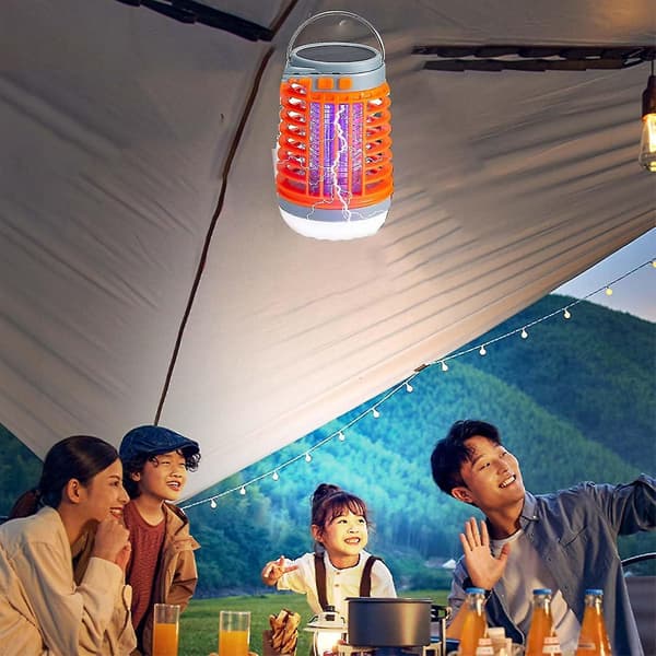 Buzzbug - Buzzbug Lanterne, Buzzbug Myggespray, Buzzbug Myggeslagter, Bærbar Solcelledrevet til Udendørs Camping -GSL