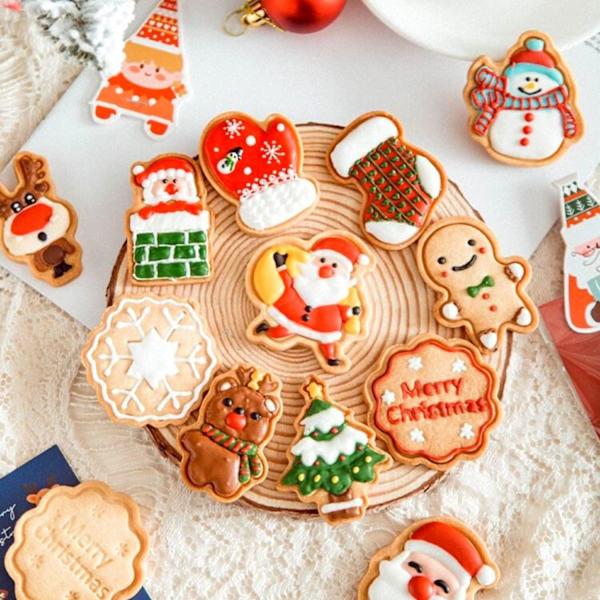 Plast Pepparkaksgubbe Snöflinga Kakform Set
