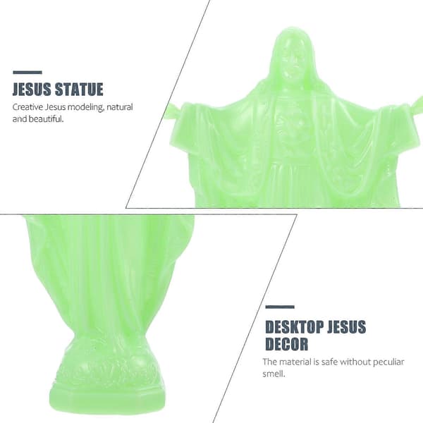 Jesus Statue Pynt Kreativ Religiøs Ornament Unik Skrivebordsdekorasjon